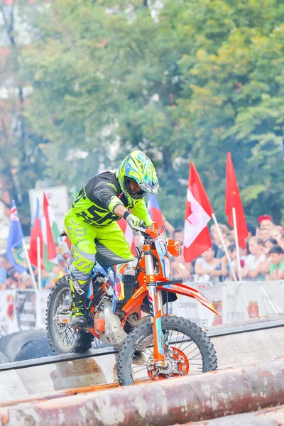 Sibiu Roménia Julho Competidor Desconhecido Red Bull Romaniacs Hard Enduro — Fotografia de Stock