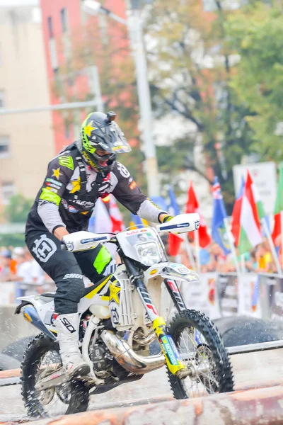 Sibiu Romania Julio Desconocida Competidora Red Bull Romaniacs Hard Enduro — Foto de Stock