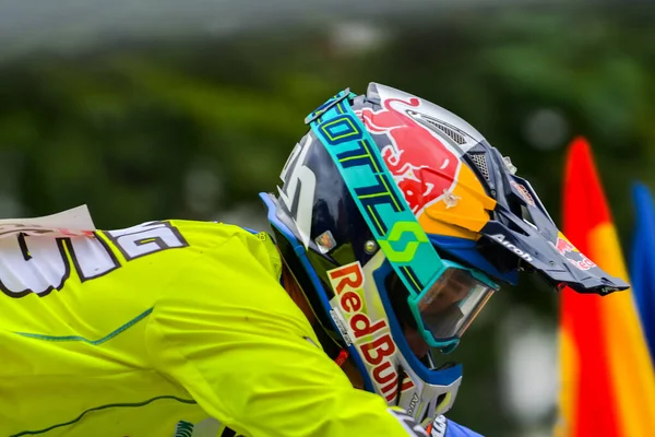 Sibiu Roemenië Juli Onbekende Concurrent Red Bull Roemeniacs Hard Enduro — Stockfoto