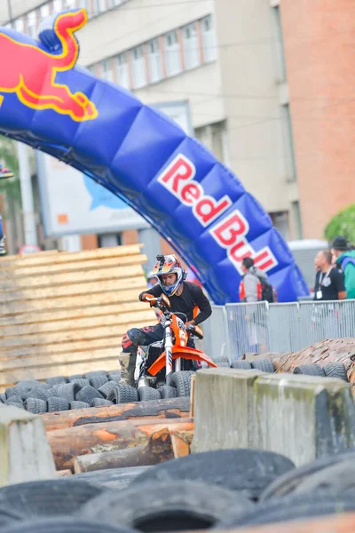 Sibiu Romania Julio Desconocida Competidora Red Bull Romaniacs Hard Enduro — Foto de Stock