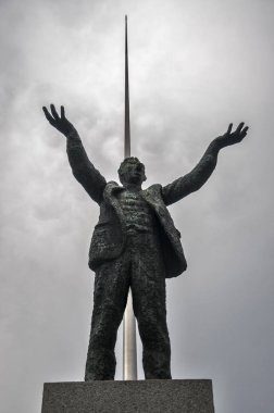 Dublin. İrlanda - 14 Ekim 2017: Anıt Jim Larkin ve sivri