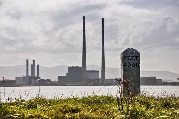 Dublin Ireland September 2017 Industrial Landscape Dublin Big Smoke Poolbeg — Stock Photo, Image