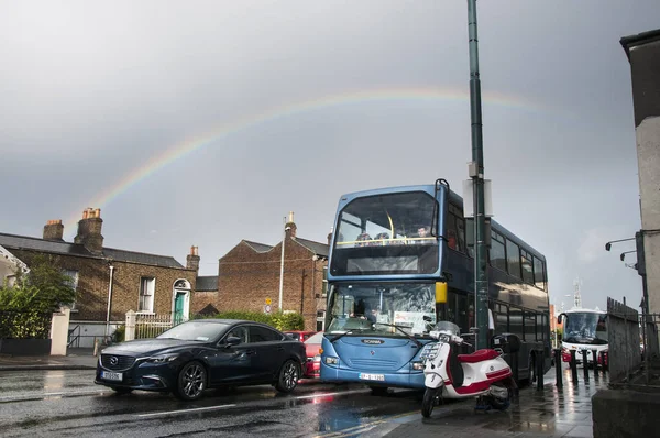 Dublin Ireland September 2017 Rainbow Rain North Circular Road — Stock Photo, Image