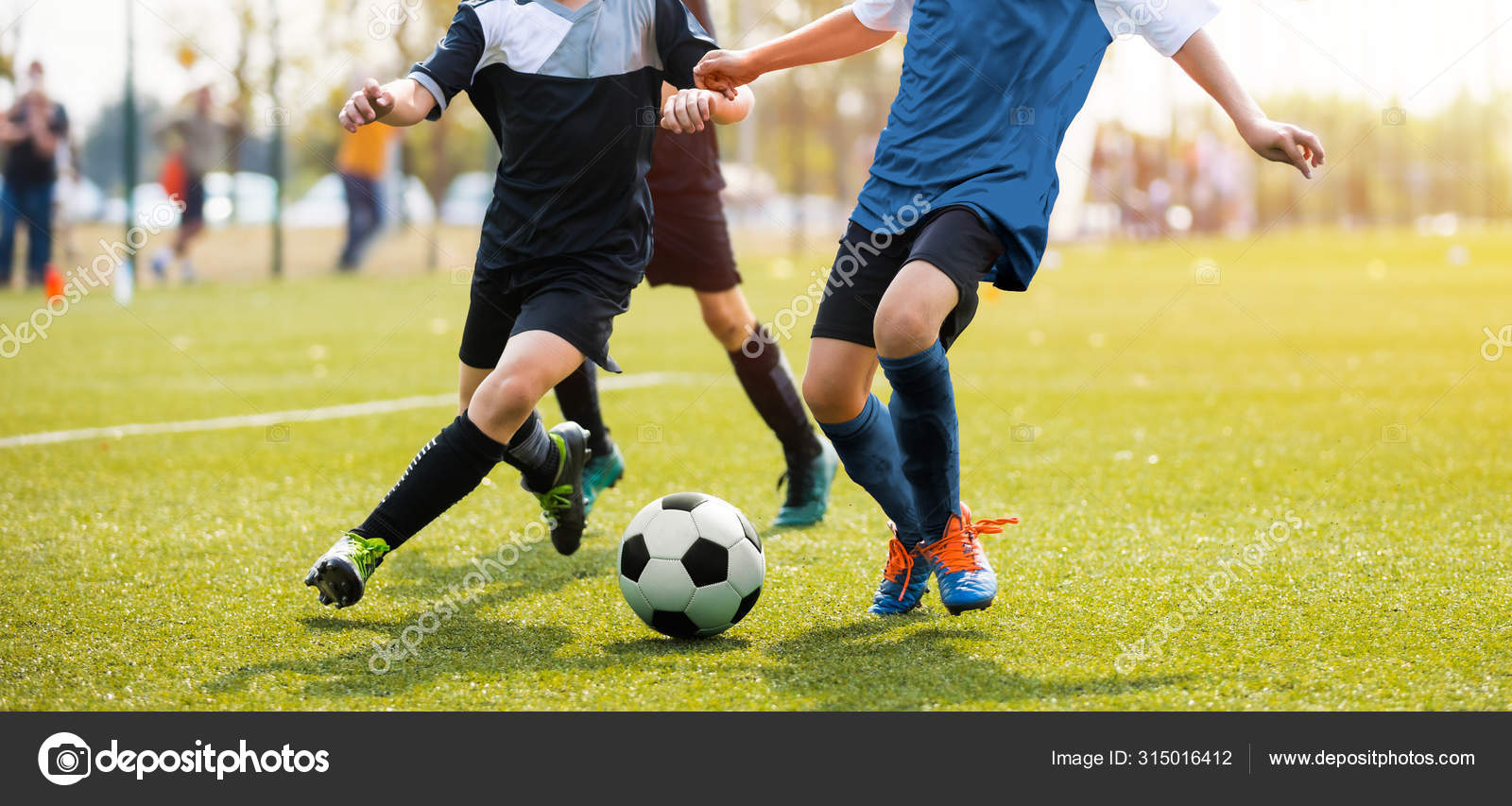 Um jogo de futebol com dois jogadores