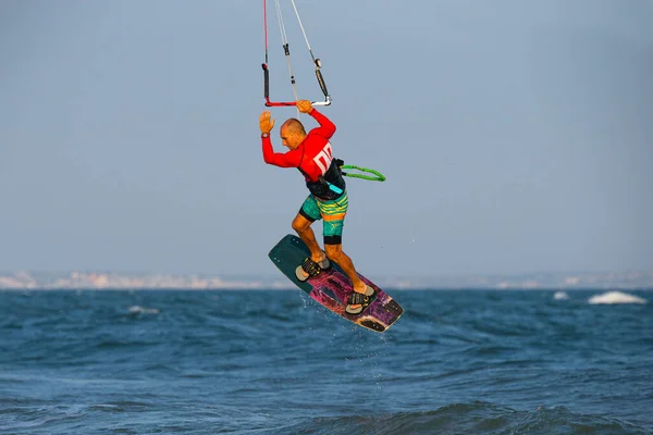 Kitesurf Sur Les Vagues Mer Plage Mui Phan Thiet Binh — Photo