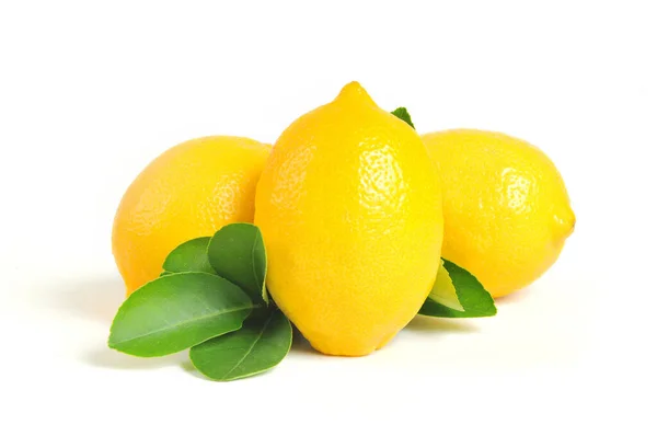 Cytryna Izolowana Białym Tle Owoce Cytryny Witamina Dojrzałe Cytryny Pomarańczowe — Zdjęcie stockowe
