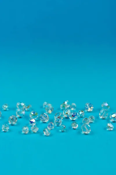 Close Transparent Glass Beads — Stock Photo, Image