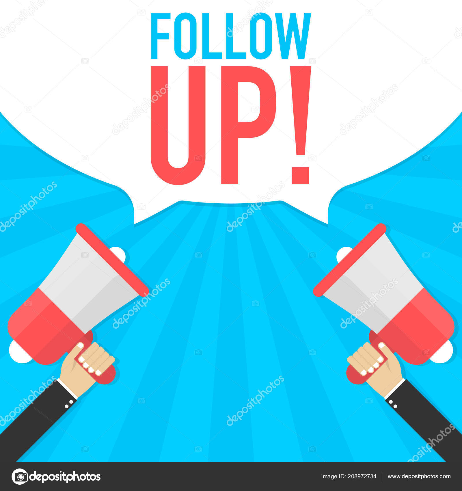 Follow Up Megaphone Icon Stock Vector C Appleboy 208972734