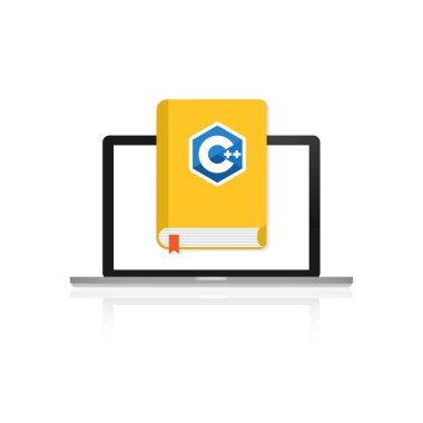 Dizüstü ekran üzerinde kitap C programlama. 