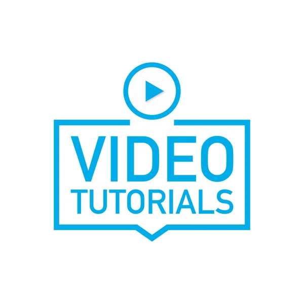 Video-Tutorials Icon-Konzept. Videokonferenz und Webinar-Symbol. — Stockvektor