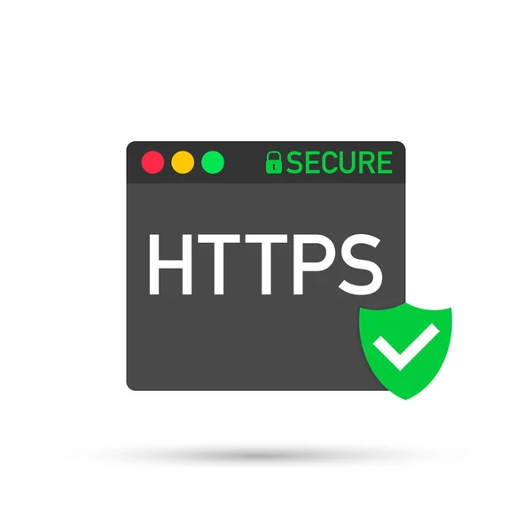 Protocolo HTTPS - Navegación segura — Archivo Imágenes Vectoriales