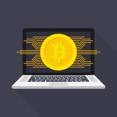 Ağlar - iş ve küresel finansal bağlantıları, Cryptocurrency, Bitcoin ticaret, Online banka ve para kavramı aktarın. Vektör çizim.