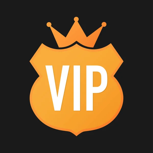 VIP-gold label op zwarte achtergrond. Vectorillustratie. — Stockvector