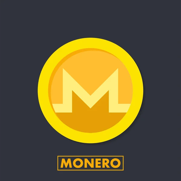 Monero (XMR) icône de crypto-monnaie pour les applications et les sites Web. Logo Monero pour le web et l'impression. Illustration vectorielle . — Image vectorielle
