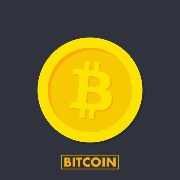 Bitcoin (BTC) icône de crypto-monnaie pour les applications et les sites Web. Logo Bitcoin pour le web et l'impression. Illustration vectorielle . — Image vectorielle