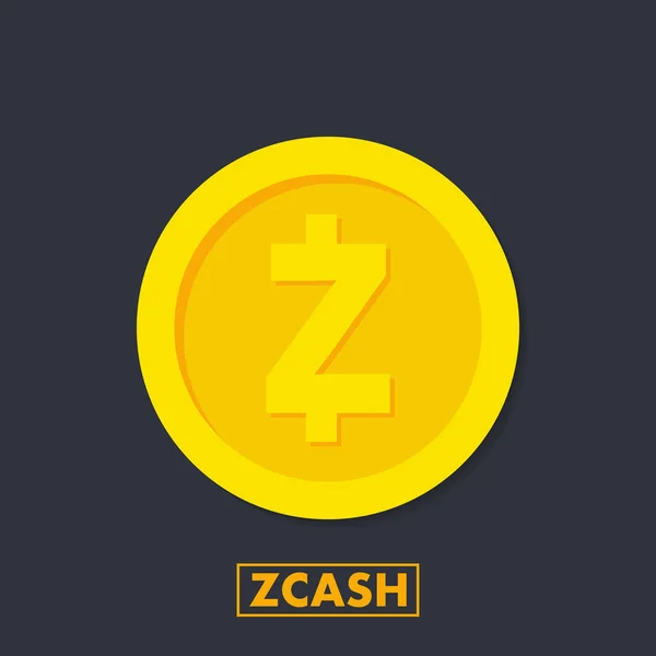 Zcash (zec) Kryptowährungssymbol für Apps und Webseiten. zcash Logo für Web und Print. Vektorillustration. — Stockvektor