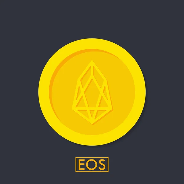 EOS crypto currency icon for apps and websites. EOS logo for web and print. Vector illustration. — Stock Vector