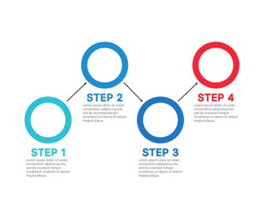 Infographics tasarım simgeler vektör ve pazarlama iş akışı düzeni için kullanılabilir. Vektör çizim. 