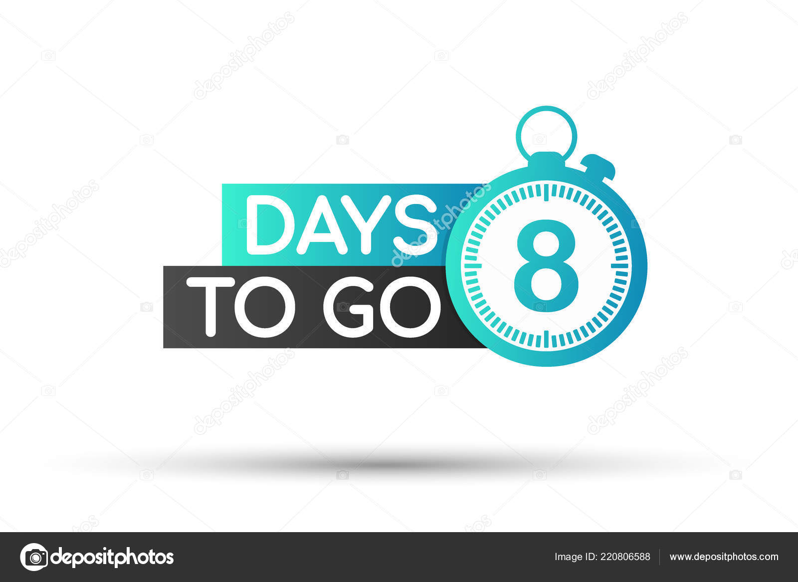 8 Days To Go Flat Icon Vector Illustration Vector Image By C Appleboy Vector Stock 8 Days To Go Flat Icon Vector Illustration Vector Image By C Appleboy Vector Stock