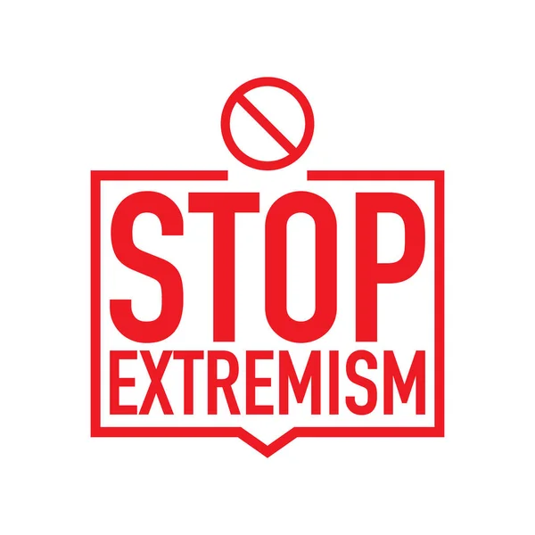 No hay icono de campaña de extremismo. Ilustración vectorial del concepto de fondo de alto extremismo, aislado sobre un fondo blanco . — Vector de stock