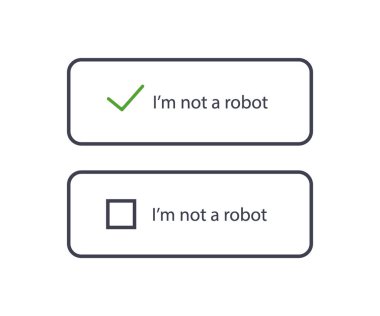Kaptan, ben bir robot değilim. Vektör çizim