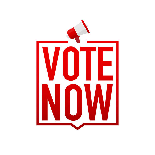 Рука держит Мегафон с голосованием. Векторная иллюстрация
.