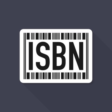 Black isbn sign with barcode. concept of scanning, identifying, brochure key, international publishing, commerce. clipart