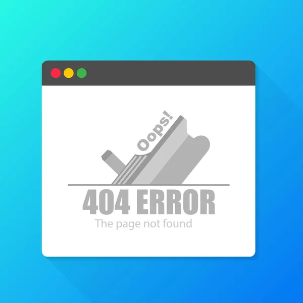 Modern vector illustration of 404 error page template for website. Page not found Error 404. Vector illustration. — Stock Vector