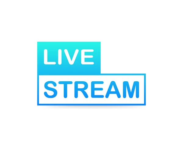 Live Stream Εικονίδιο Άσπρο Φόντο Απόθεμα Ενδεικτικά Διανυσματική — Διανυσματικό Αρχείο