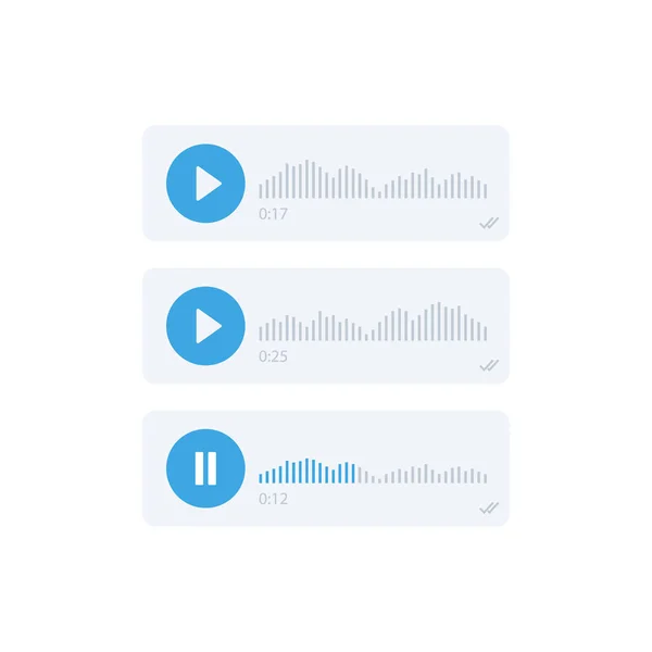 Аудиосообщение, голосовое сообщение на белом фоне. Векторная иллюстрация . — стоковый вектор