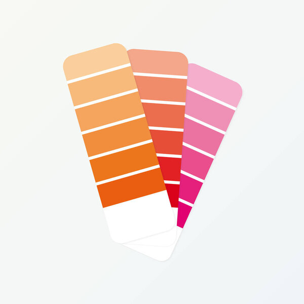 Color palette guide on grey background. Vector illustration.