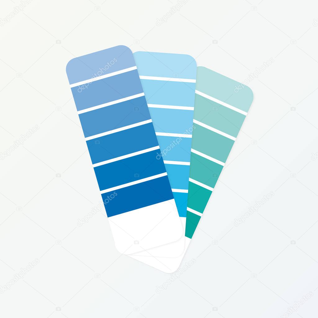 Color palette guide on grey background. Vector illustration.