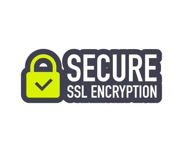 フラット スタイル保護 ssl シールド シンボル、白い背景で隔離の接続アイコン ベクトル図を固定します。ベクトル図. — ストックベクタ