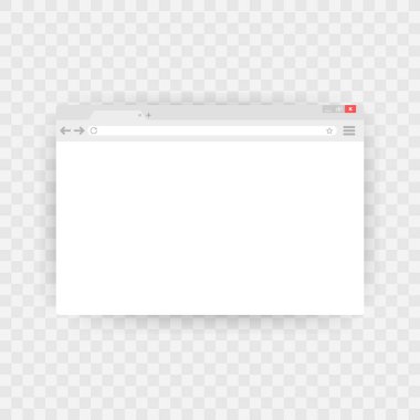 Mavi arka plan üzerinde basit tarayıcı penceresi. Tarayıcı arama. Düz stil içinde örümcek ağı kaş. Vektör çizim.