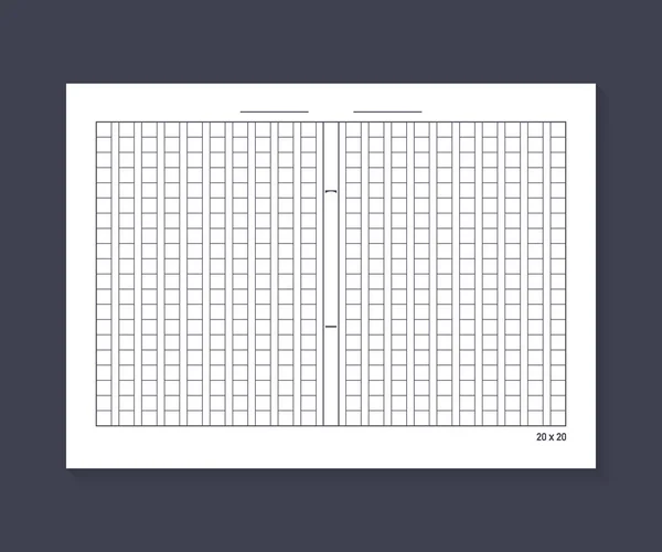 20x20 平方手稿纸。向量例证. — 图库矢量图片