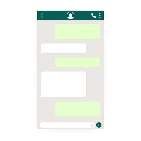 Mockup voor Verplaatsbaar Loper. Chat app sjabloon. Sociaal netwerk concept. Vectorillustratie. — Stockvector