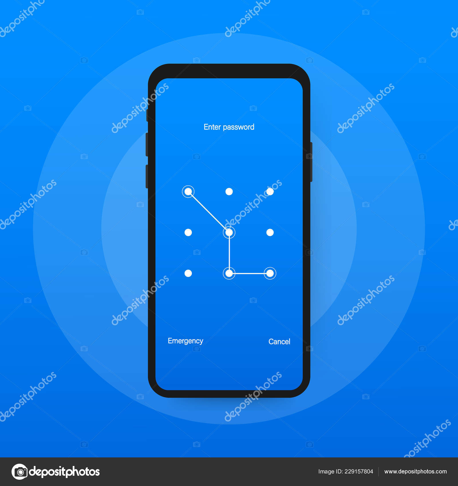 Шаблон Экрана Блокировки Аутентификации Пароль Смартфона Фоновый.