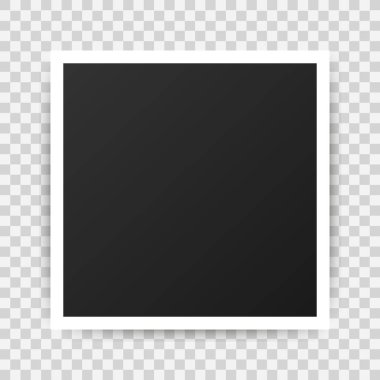 Fotoğraf çerçevesi mockup tasarım vektör. Gerçekçi fotoğraf resim için boş alan ile. Vektör çizim.