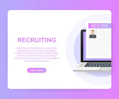 İşe Alım kavramı. İşçi, seçim işverenler arama iş için takım. Vektör çizim.