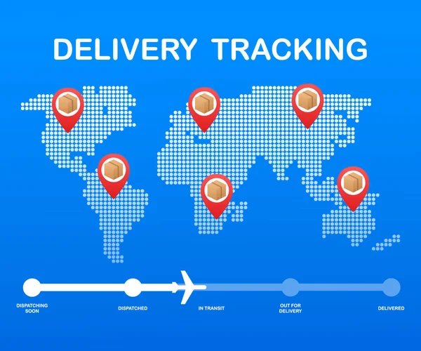 Parcel tracking website. Online package tracking. Modern concept. Vector illustration.