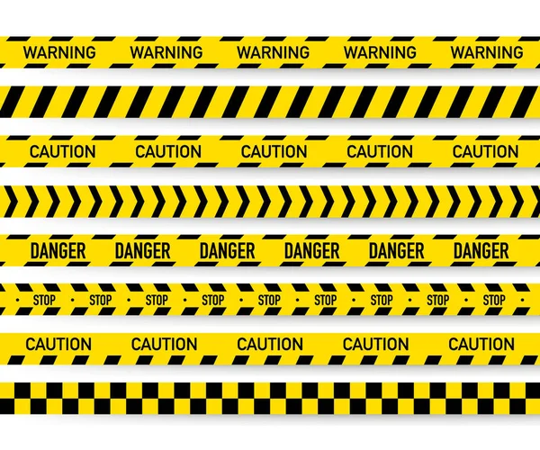 Rayure de police noire et jaune. Illustration vectorielle — Image vectorielle