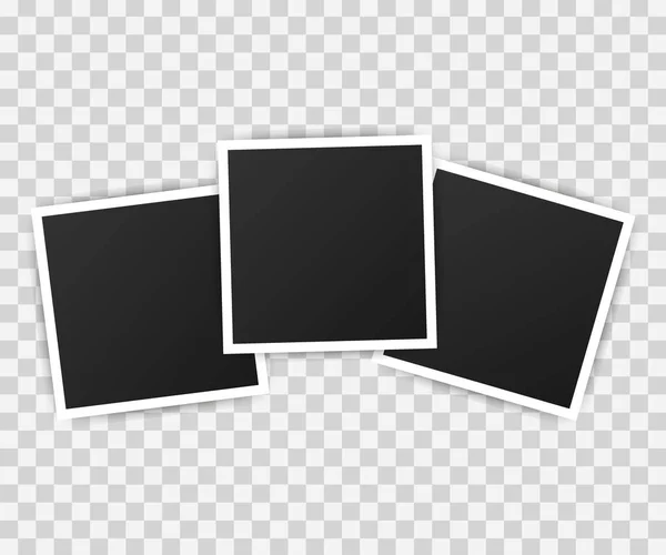 Photo frame mockup design. Realistic photograph with blank space for your image.  Vector illustration. — Stock Vector