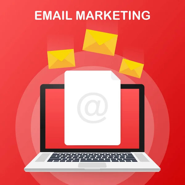E-Mail Marketing Kampagne, Newsletter Marketing, Tropfmarketing. Vektorillustration. — Stockvektor