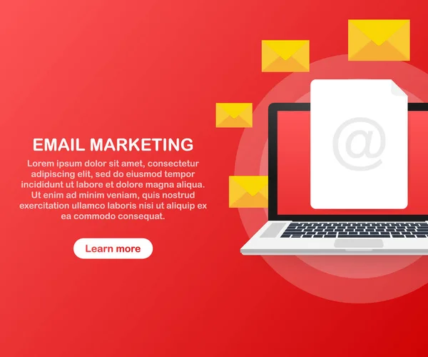 Campanha Mail Marketing Marketing Newsletter Marketing Gotejamento Ilustração Estoque Vetorial — Vetor de Stock