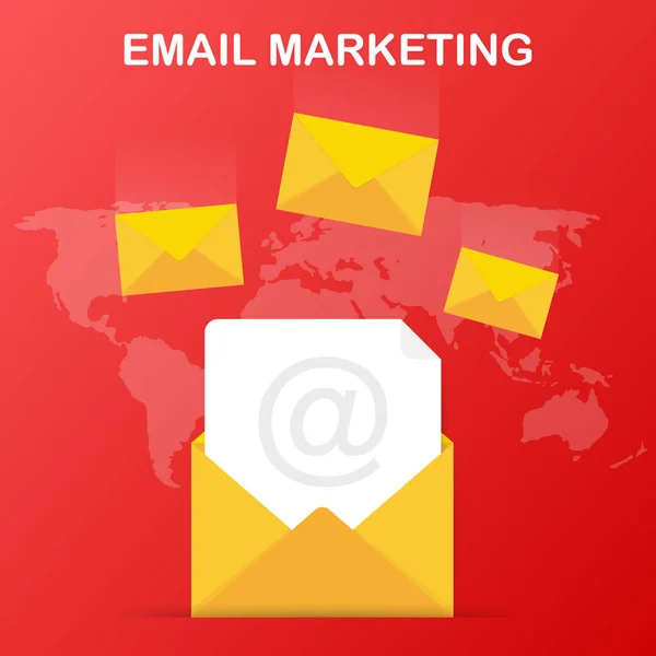 Campaña Email Marketing Newsletter Marketing Marketing Por Goteo Ilustración Stock — Vector de stock