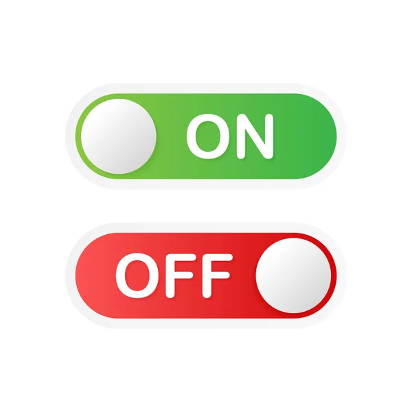 Ícone plano On e Off Alternar botão vetor formato. Ilustração vetorial . —  Vetores de Stock