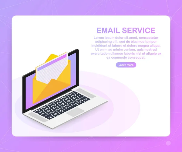 Campaña de email marketing, newsletter marketing, marketing por goteo. Ilustración vectorial . — Vector de stock