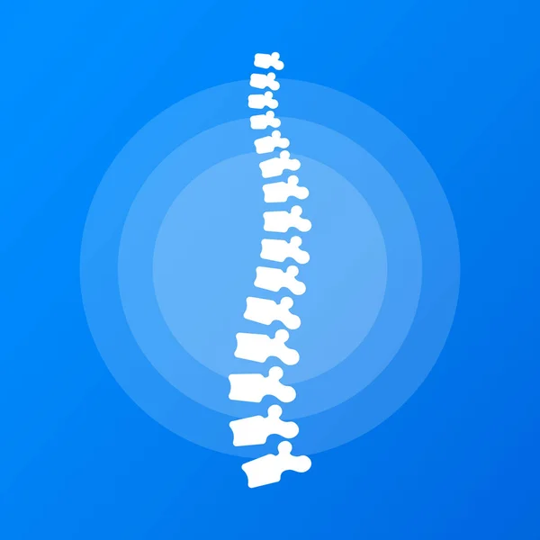 脊椎診断シンボル、ロゴのテンプレートです。ベクトル図. — ストックベクタ