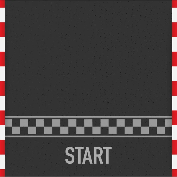 Rally races lijn track of weg markering. Auto of karten weg racen vector achtergrond. Vectorillustratie. — Stockvector