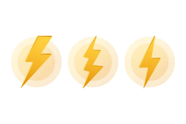 Lightning bolt. Thunder bolt, lighting strike expertise. Vector illustration. — Stock Vector